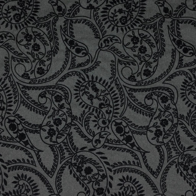 Fantasia Flannel by RM CoCo Designer Fabric 2018 Spring - Luxe Collection 100% Wool Embroidery 100% Viscose See Sample 0 Horizontal: 16.12530.25 55  - Swanky Fabrics -