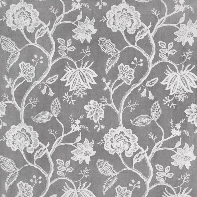 Hampton Court Sterling by RM CoCo Designer Fabric 2018 Spring - Luxe Collection 56% Linen 36% Viscose 8% Polyester See Sample 0 Horizontal: 25.530 54  - Swanky Fabrics -