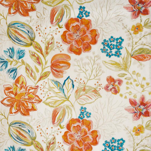 Joy Tropical by RM CoCo Designer Fabric 2018 Spring - Luxe Collection 35% Vis/31% Lin/20% Cot/14% Poly - Dry clean only Horizontal: 0 and Vertical: 29.375 55 - Swanky Fabrics -