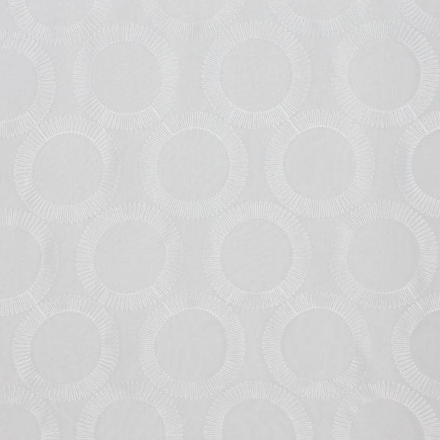 Full Circle Snow by RM CoCo Designer Fabric Window Dressing 100% POLYESTER GROUND 100 COTT E - Machine washable Horizontal: 8.5 and Vertical: 11.75 54 - Swanky Fabrics -