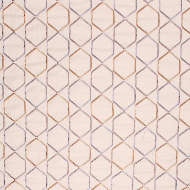 Stoneleigh Trellis Granite by RM CoCo Designer Fabric Inspired Living Vol 1 32 VIS 28 POLY 28 LIN 10 RAYON - Dry clean only Horizontal: 7.5 and Vertical: 15.2 54 - Swanky Fabrics -