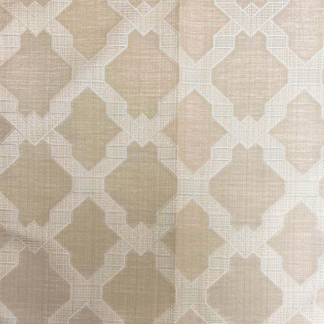 Caravan Trellis Linen by RM CoCo Designer Fabric Inspired Living Vol 7 67% Polyester 33% Cotton See Sample 50000 Horizontal: 4.55 55  - Swanky Fabrics -