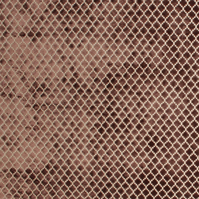 Pique Trellis Mocha by RM CoCo Designer Fabric Finishing Touches Vol 11 57.1% Viscose 42.9% Polyester See Sample 24000 Horizontal: 1.251.57 55  - Swanky Fabrics -