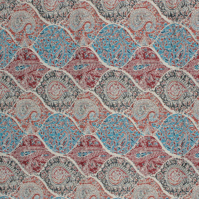 Bridlewood Paisley Heather by RM CoCo Designer Fabric Inspired Living Vol 9 82% Polypropylene 18% Polyester See Sample 15000 Horizontal: 9.2513.25 54  - Swanky Fabrics -
