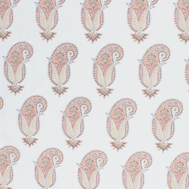 Akbar Paisley Cameo by RM CoCo Designer Fabric Inspired Living Vol 9 100% Cotton - Dry clean only Horizontal: 6.75 and Vertical: 24 58 - Swanky Fabrics -