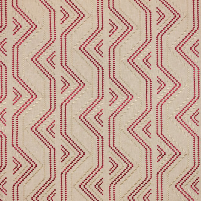 Square Pegs Coral by RM CoCo Designer Fabric Inspired Living Vol 15 73% Polyester 27% Cotton See Sample 0 Horizontal: 12.89 54  - Swanky Fabrics -