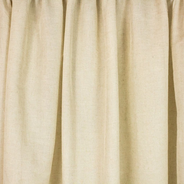 Warburton Flax by RM CoCo Designer Fabric Sheer Indulgence Regular Book 100% Polyester See Sample 0 Horizontal: 00 110  - Swanky Fabrics -