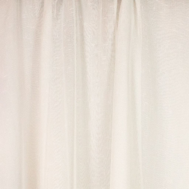 Wildwood Oxford White by RM CoCo Designer Fabric Sheer Indulgence Regular Book 100% Polyester See Sample 0 Horizontal: 00 110  - Swanky Fabrics -