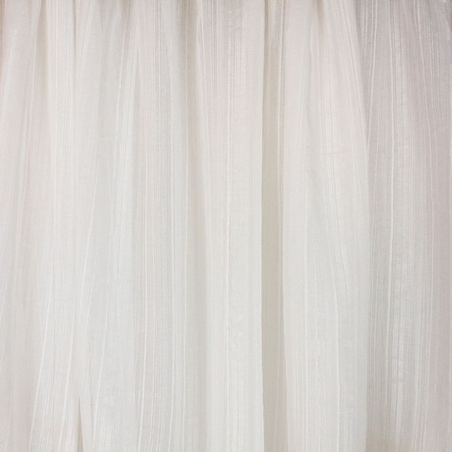 Uptempo Cameo White by RM CoCo Designer Fabric Sheer Indulgence Regular Book 100% Polyester See Sample 0 Horizontal: 4.3750 110  - Swanky Fabrics -