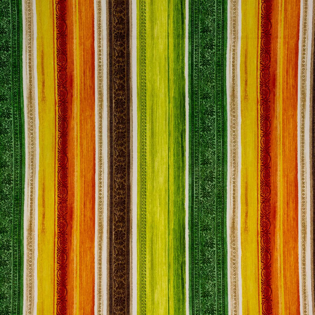 Florentina Stripe Melon by RM CoCo Designer Fabric Inspired Living Vol 14 100% Cotton See Sample 0 Horizontal: 18.1112.6 55  - Swanky Fabrics -