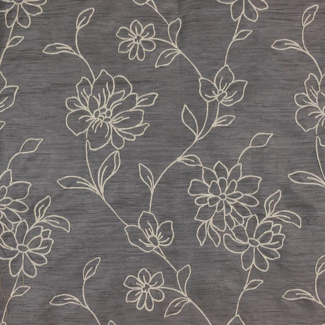 Spring Delight Pewter by RM CoCo Designer Fabric Inspired Living Vol 18 81% Polyester 19% Cotton - Dry clean only Horizontal: 17.323 and Vertical: 18.701 54 - Swanky Fabrics -