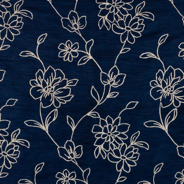 Spring Delight Cobalt by RM CoCo Designer Fabric Inspired Living Vol 16 81% Polyester 19% Cotton - Dry clean only Horizontal: 17.323 and Vertical: 18.701 54 - Swanky Fabrics -