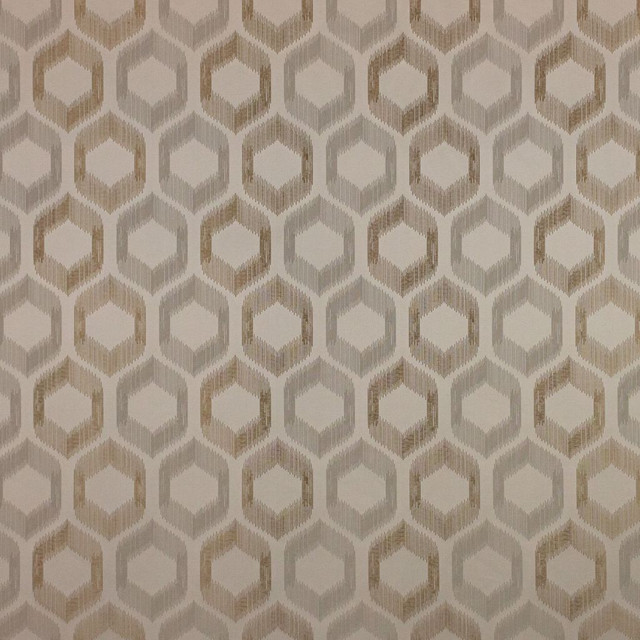 Paseos Taupe by RM CoCo Designer Fabric Inspired Living Vol 13 57% Polyester 43% Cotton See Sample 0 Horizontal: 9.258.75 54  - Swanky Fabrics -