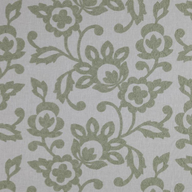 Fenwick Sage by RM CoCo Designer Fabric Inspired Living Vol 17 50% Cotton 50% Polyester - Dry clean only Horizontal: 16.81 and Vertical: 18.19 54 - Swanky Fabrics -