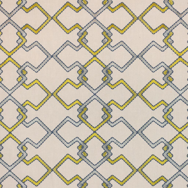 Interlock Trellis Citrine by RM CoCo Designer Fabric Inspired Living Vol 17 100% Polyester See Sample 0 Horizontal: 10.2362269.448824 54  - Swanky Fabrics -
