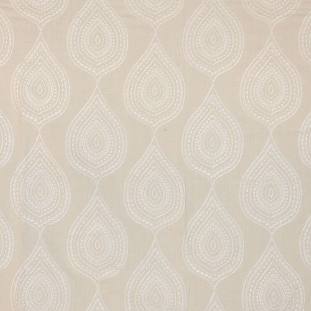 Jambi Paisley French Vanilla by RM CoCo Designer Fabric Inspired Living Vol 13 43% Polyester 57% Linen See Sample 0 Horizontal: 10.39370649.448824 56  - Swanky Fabrics -
