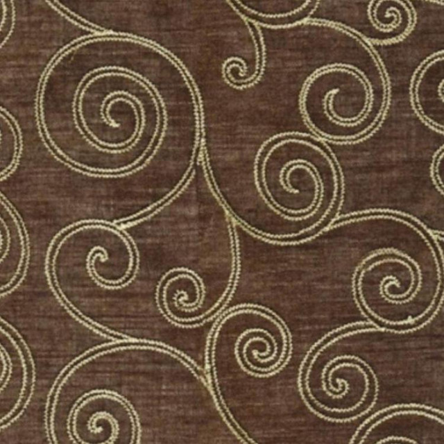 Knox Chocolate by RM CoCo Designer Fabric Berkshires 100% POLYESTER - Dry clean only Horizontal: 13.75 and Vertical: 7.25 57 - Swanky Fabrics -