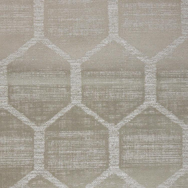 Hexagon Neutral by RM CoCo Designer Fabric Jacquard House - Wesco 60% POLY, 27% VISCOSE, 13% COTTO - Horizontal: 4.5 and Vertical: 8.25 54.25 - Swanky Fabrics -