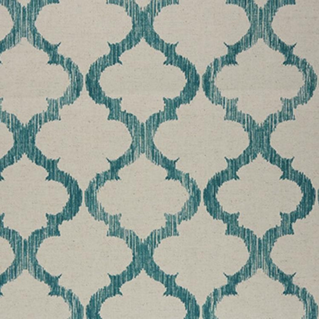 Translations Teal by RM CoCo Designer Fabric Flying Colors Vol. II - Wesco 80% COTTON, 20% LINEN - Dry clean only Horizontal: 4.25 and Vertical: 4.5 55 - Swanky Fabrics -