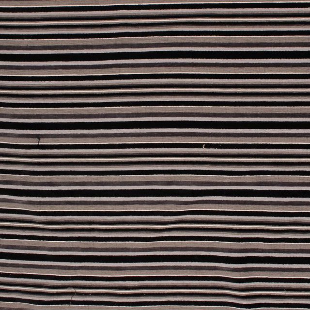 Lindsey Stripe Noir by RM CoCo Designer Fabric Prive Vol 4 100% Polyester - Machine washable Horizontal: 0 and Vertical: 15 54 - Swanky Fabrics -