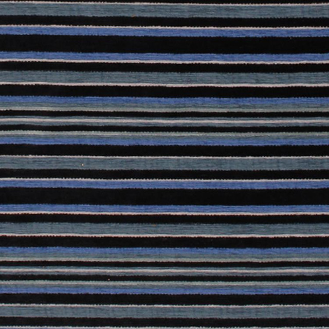 Lindsey Stripe Midnight by RM CoCo Designer Fabric Prive Vol 3 100% Polyester - Machine washable Horizontal: 0 and Vertical: 15 54 - Swanky Fabrics -