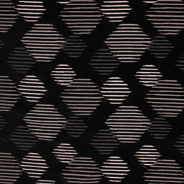 Argyle Noir by RM CoCo Designer Fabric Prive Vol 4 97% Polyester, 3% Cotton - Machine washable Horizontal: 12.63 and Vertical: 13.38 54 - Swanky Fabrics -