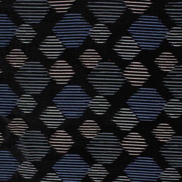Argyle Midnight by RM CoCo Designer Fabric Prive Vol 3 97% Polyester 3% Cotton See Sample 21000 Horizontal: 12.63 and Vertical: 13.38 54 - Swanky Fabrics -