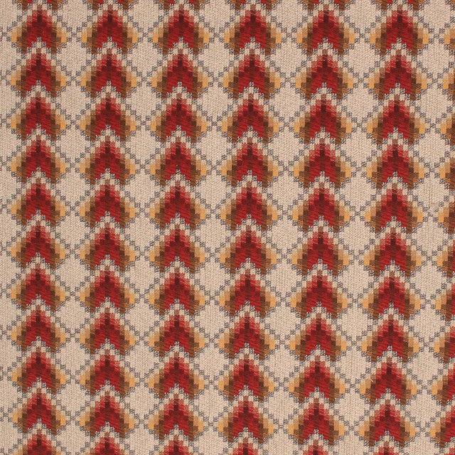 Bargello Garnet by RM CoCo Designer Fabric Prive Vol 2 93.96% Cotton 6.04% Flax See Sample 33000 Horizontal: 3.6252.25 54  - Swanky Fabrics -