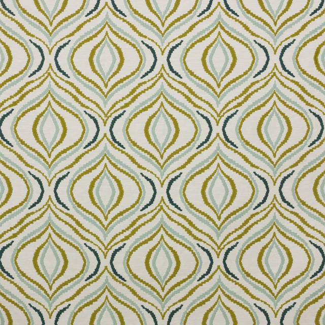 Tradewinds Blue Spruce by RM CoCo Designer Fabric 2018 Spring - Prive Collection 40% Polyester 35% Cotton 25% Viscose Embroidery: 100% Cotton See Sample 0 Horizontal: 10.62516.25 57  - Swanky Fabrics -