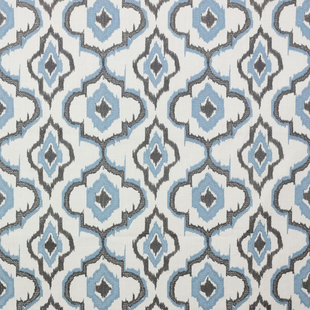 Termiz Ikat Thunder by RM CoCo Designer Fabric 2018 Spring - Prive Collection 35% Viscose 33% Cotton 16% Linen 16% Polyester See Sample 0 Horizontal: 10.259 56  - Swanky Fabrics -