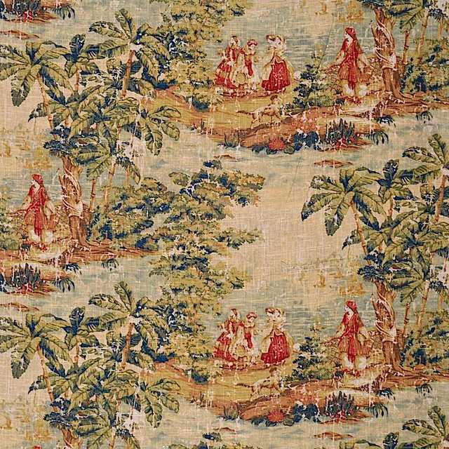 Colonial Subtle by Magnolia Designer Fabric - 55% Lin, 45% Vis Korea 9000 Horizontal: 54 and Vertical: 24 53 - Swanky Fabrics -