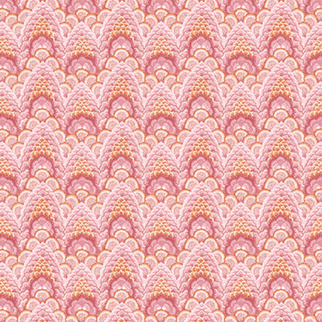 Ganges Rosa/Naranja by Gaston Y Daniela Designer Fabric