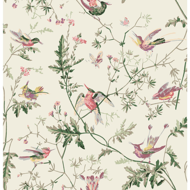 Hummingbirds Cotton Print Classic Multi by Cole & Son Designer Fabric COLE & SON CONTEMPORARY FABRICS COTTON - 100% United Kingdom LIGHT Horizontal: 18 and Vertical: 21 54 - Swanky Fabrics -