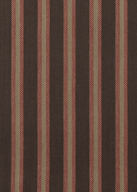 Chester Stripe Woodsmoke/Russet by Mulberry Designer Fabric