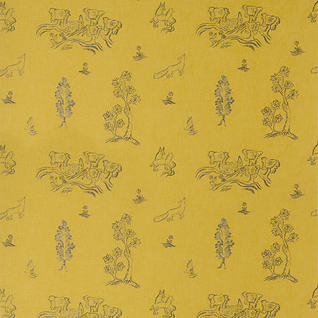 Friendly Folk Provencal Yellow by Kravet Couture Designer Fabric