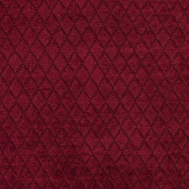1910 Wine by Charlotte Designer Fabric Ring book page #21A 100% Woven Polyester Asia Exceeds 100,000 Wyzenbeek Rubs (Heavy Duty) Horizontal: .5" x Vertical: 1" 54 Inches - Swanky Fabrics -