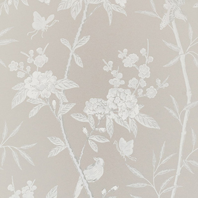Peony & Blossom Soft Grey by G P & J Baker Designer Wallcovering