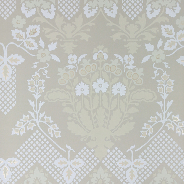 Drummond Damask Stone by G P & J Baker Designer Wallcovering