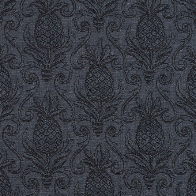 5521 Delft/Pineapple by Charlotte Designer Fabric Enchanted Gardens 75% Cotton, 25% Polyester Asia Exceeds 70,000 Wyzenbeek Rubs (Heavy Duty) Horizontal: 7.0" x Vertical: 7.5" 54 Inches - Swanky Fabrics -
