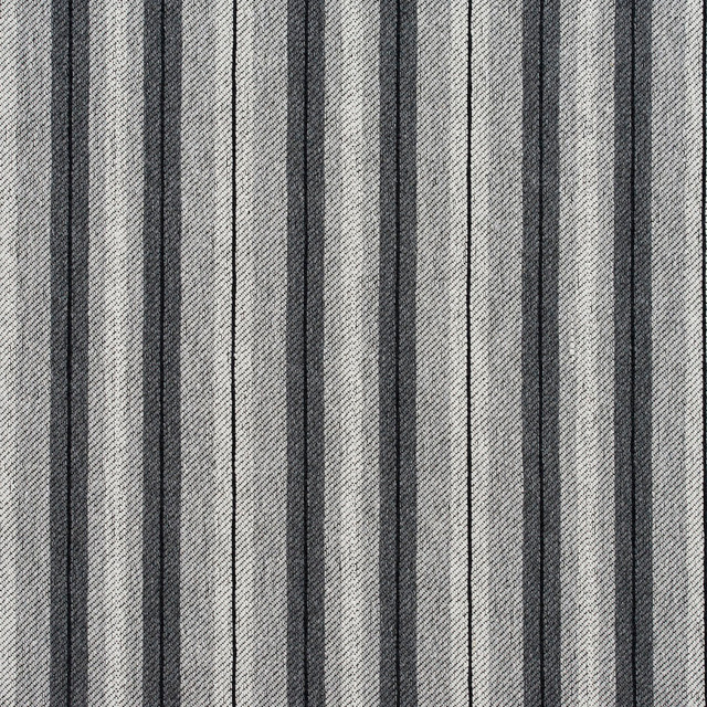 5820 Sterling Stripe by Charlotte Designer Fabric Classic Patterns 52% Polyester, 48% Cotton Made In USA Exceeds 120,000 Wyzenbeek Rubs (Heavy Duty) Horizontal: 2" 54 Inches - Swanky Fabrics -