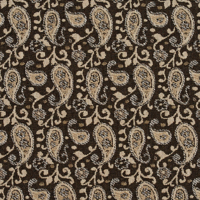 5842 Desert Paisley by Charlotte Designer Fabric Classic Patterns 52% Polyester, 48% Cotton Made In USA Exceeds 160,000 Wyzenbeek Rubs (Heavy Duty) Horizontal: 3" X Vertical: 4.75" 54 Inches - Swanky Fabrics -
