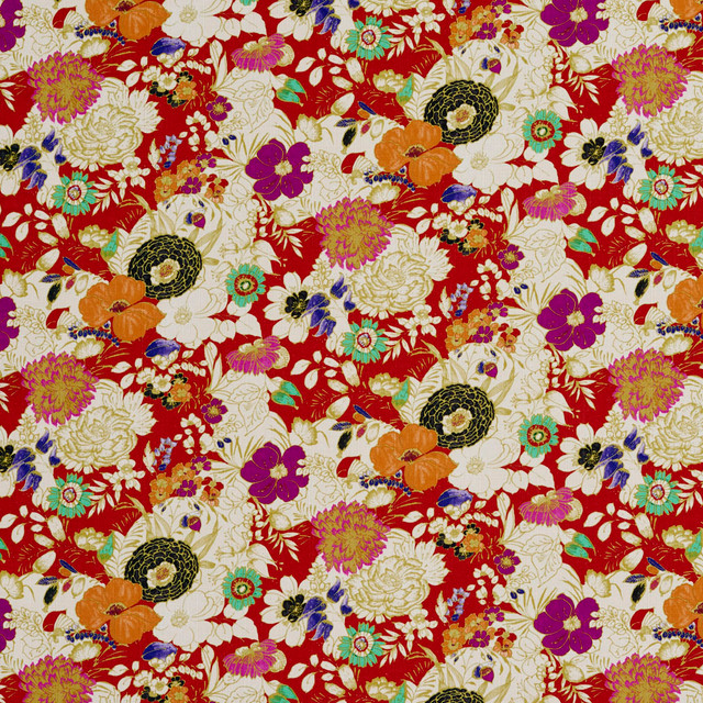 20420-04 by Charlotte Designer Fabric Prints 100% Polyester Asia Exceeds 100,000 Wyzenbeek Rubs (Heavy Duty) Horizontal: 24" x Vertical: 13" 54 Inches - Swanky Fabrics -