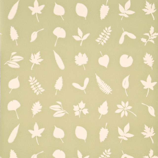 Tumbling Leaves Green by Baker Lifestyle Designer Wallcovering