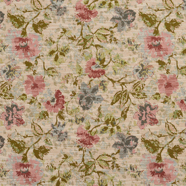 1522 Garden by Charlotte Designer Fabric Ring Book Page #15A 70% Polyester, 30% Cotton Asia Exceeds 30,000 Wyzenbeek Rubs (Heavy Duty) Horizontal: 14" x Vertical: 13" 54 Inches - Swanky Fabrics -
