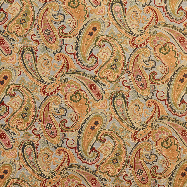 1970 Heather Paisley by Charlotte Designer Fabric Tapestry Classics 70% Polyester, 30% Cotton Asia Exceeds 45,000 Wyzenbeek Rubs (Heavy Duty) Horizontal: 28.5" x Vertical: 15.25" 54 Inches - Swanky Fabrics -