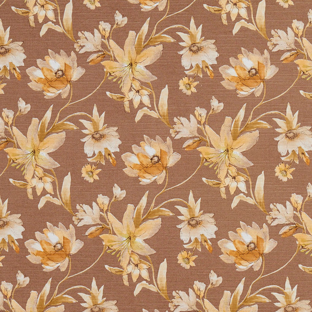 10870-03 by Charlotte Designer Fabric Botanical Prints 60% Cotton, 40% Polyester Spain Exceeds 80,000 Wyzenbeek Rubs (Heavy Duty) Horizontal: 13.5" x Vertical: 12.5" 54 Inches - Swanky Fabrics -