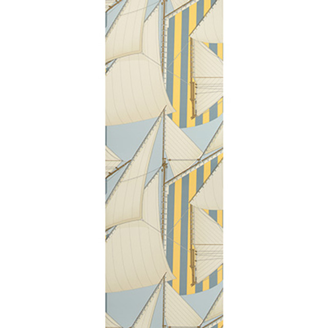 St Tropez Wp Blue/Yellow by Lee Jofa Designer Wallcovering