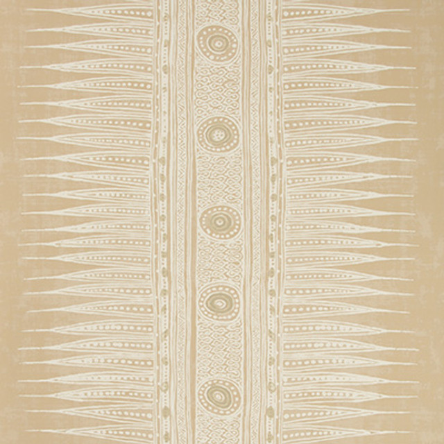 Indian Zag Paper Taupe by Lee Jofa Designer Wallcovering