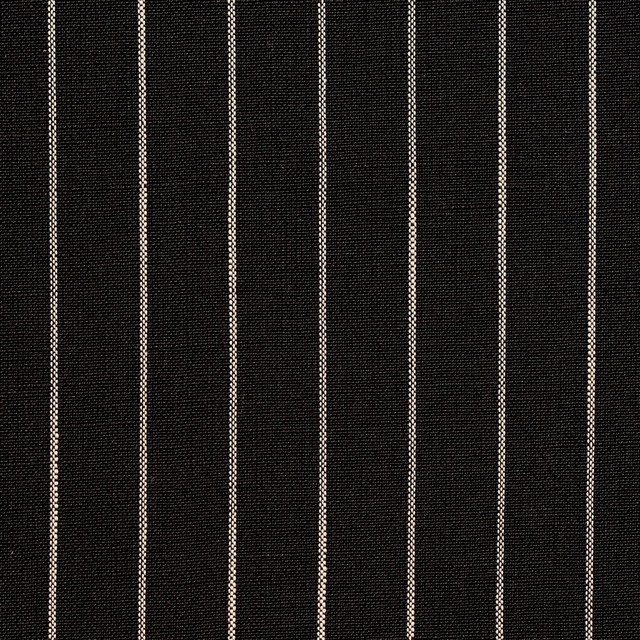 D110 Onyx Pinstripe by Charlotte Designer Fabric Clubhouse Collection 100% Woven Polyester Asia Exceeds 120,000 Wyzenbeek Rubs (Heavy Duty) Horizontal: 1" 54 Inches - Swanky Fabrics -