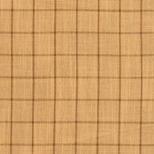 D121 Wheat Checkerboard by Charlotte Designer Fabric Clubhouse Collection 100% Woven Polyester Asia Exceeds 120,000 Wyzenbeek Rubs (Heavy Duty) Horizontal: 1" x Vertical: 1" 54 Inches - Swanky Fabrics -